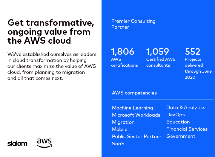 Transformative value from the AWS cloud